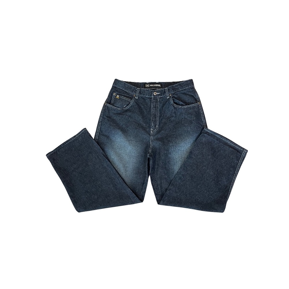RE:VERB Men's Vintage Loose Fit 5- Pocket Jeans-34W x 30L- Blue